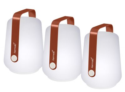Balad Table lamp H 12 cm 3er Set Fermob Ochre red